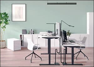 Sitz-Steh-Schreibtisch ‚Spine 4‘ von Leuwico